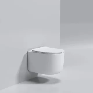 Подвесной унитаз Boheme Flow 969-SET-MW безободковый смыв торнадо белый матовый